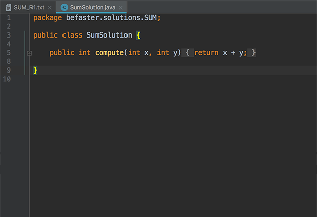 Example of challenge instructions